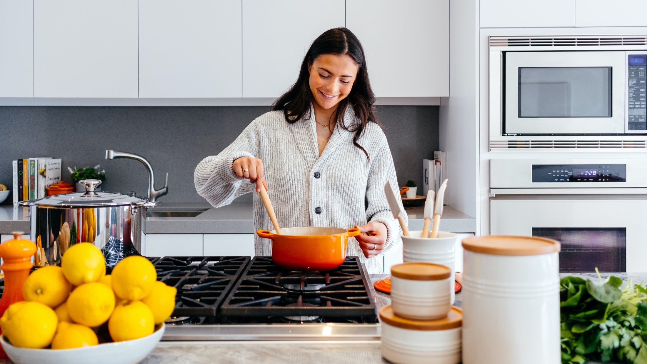 Woman cooking